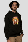 Destruction Baskılı Unisex Siyah Hoodie