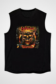 Destruction Baskılı Unisex Siyah Kolsuz Tişört