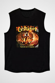 Destruction Baskılı Unisex Siyah Kolsuz Tişört