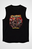 Destruction Baskılı Unisex Siyah Kolsuz Tişört
