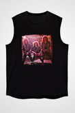 Destruction Baskılı Unisex Siyah Kolsuz Tişört