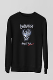 Destruction Baskılı Unisex Siyah Sweatshirt