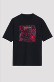 Desultory Baskılı Unisex Siyah Oversize Tişört