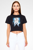Deus Ex Siyah  Crop Top Tişört