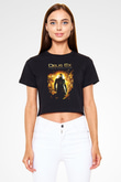 Deus Ex Siyah  Crop Top Tişört