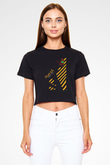 Deus Ex Siyah  Crop Top Tişört