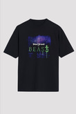Devil Driver Baskılı Unisex Siyah Oversize Tişört