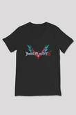 Devil May Cry Siyah Unisex V Yaka Tişört