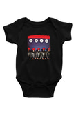 Devo Baskılı Unisex Siyah Bebek Body - Zıbın