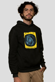 Devo Baskılı Unisex Siyah Hoodie