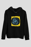 Devo Baskılı Unisex Siyah Hoodie