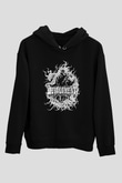 Devourment Baskılı Unisex Siyah Kapüşonlu Sweatshirt