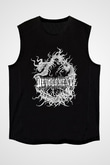 Devourment Baskılı Unisex Siyah Kolsuz Tişört - Tshirt