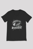 Devourment Baskılı Unisex Siyah V Yaka Tişört - Tshirt