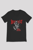 Devourment Baskılı Unisex Siyah V Yaka Tişört - Tshirt