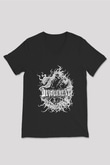 Devourment Baskılı Unisex Siyah V Yaka Tişört - Tshirt