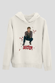 Dexter Baskılı Beyaz Unisex Hoodie