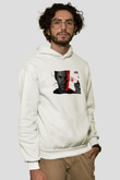 Dexter Baskılı Beyaz Unisex Hoodie