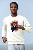 Dexter Baskılı Beyaz Unisex Sweatshirt