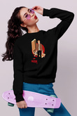 Dexter Baskılı Unisex Siyah Sweatshirt