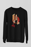 Dexter Baskılı Unisex Siyah Sweatshirt