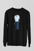 Dexter Baskılı Unisex Siyah Sweatshirt