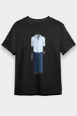 Dexter Baskılı Unisex Siyah Tişört - Tshirt