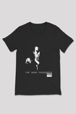 Dexter Baskılı Unisex Siyah V Yaka Tişört - Tshirt