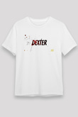 Dexter Unisex Baskılı Beyaz Tişört - Tshirt