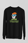 Dexter's Laboratory Siyah Unisex Sweatshirt