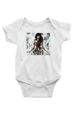 Diablo Baskılı Beyaz Unisex Bebek Body - Zıbın