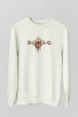Diablo Beyaz Unisex Sweatshirt