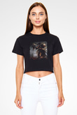 Diablo Siyah Crop Top Tişört