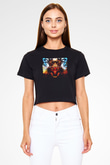 Diablo Siyah  Crop Top Tişört