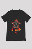 Diablo Siyah Unisex V Yaka Tişört