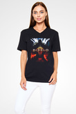 Diablo Siyah Unisex V Yaka Tişört