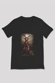 Diablo Siyah Unisex V Yaka Tişört T-Shirt