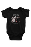Diamond Head Baskılı Unisex Siyah Bebek Body - Zıbın