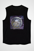 Diamond Head Baskılı Unisex Siyah Kolsuz Tişört