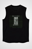 Diamond Head Baskılı Unisex Siyah Kolsuz Tişört