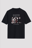 Diamond Head Baskılı Unisex Siyah Oversize Tişört