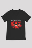 Diamond Head Baskılı Unisex Siyah V Yaka Tişört