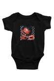 Diddy Baskılı Unisex Siyah Bebek Body - Zıbın
