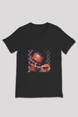 Diddy Baskılı Unisex Siyah V Yaka Tişört