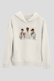 Diddy Beyaz Unisex Kapüşonlu Sweatshirt