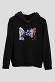 Die Antwoord Baskılı Unisex Siyah Kapüşonlu Sweatshirt