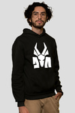 Die Antwoord Baskılı Unisex Siyah Kapüşonlu Sweatshirt