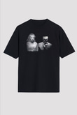 Die Antwoord Baskılı Unisex Siyah Oversize Tişört - Tshirt