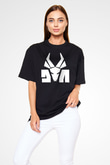Die Antwoord Baskılı Unisex Siyah Oversize Tişört - Tshirt