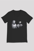 Die Antwoord Baskılı Unisex Siyah V Yaka Tişört - Tshirt